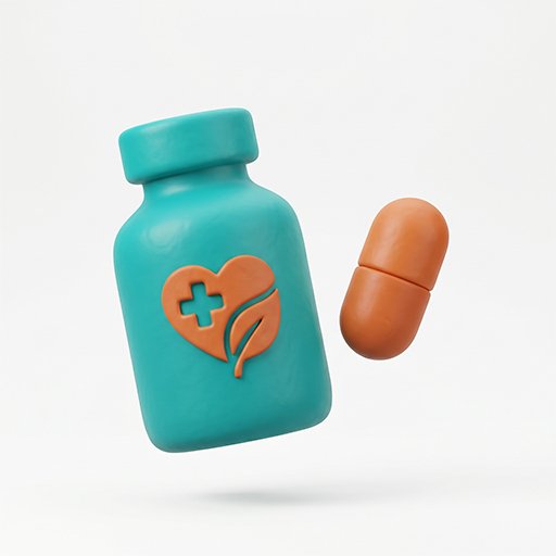 Ícono 3D de medicamentos y farmacia en Guadalajara, Farmacia Humus.